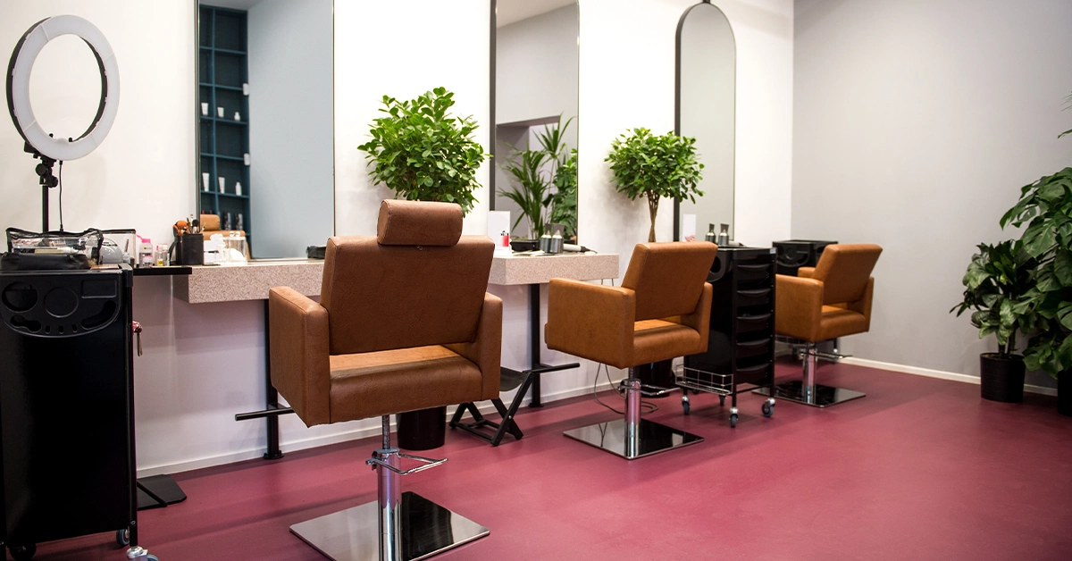 Comforting interior of Tips and Toes beauty salon