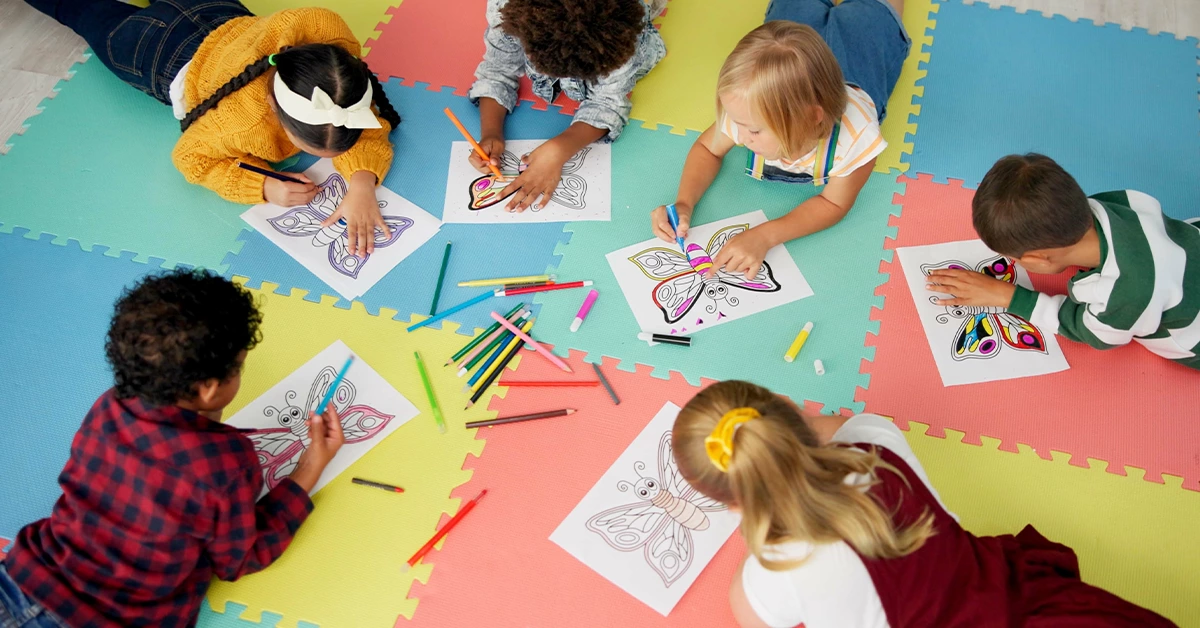 Children engaged in creative arts at one of the best schools in Living Legends