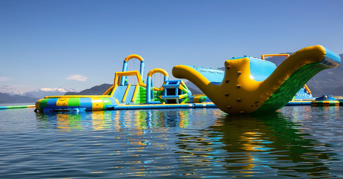 Aqua Bounce is the first ever inflatable waterpark in Ajman