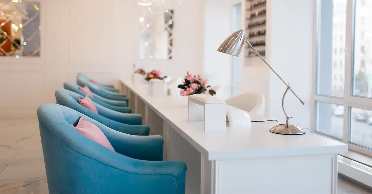Interior view of a beauty salon