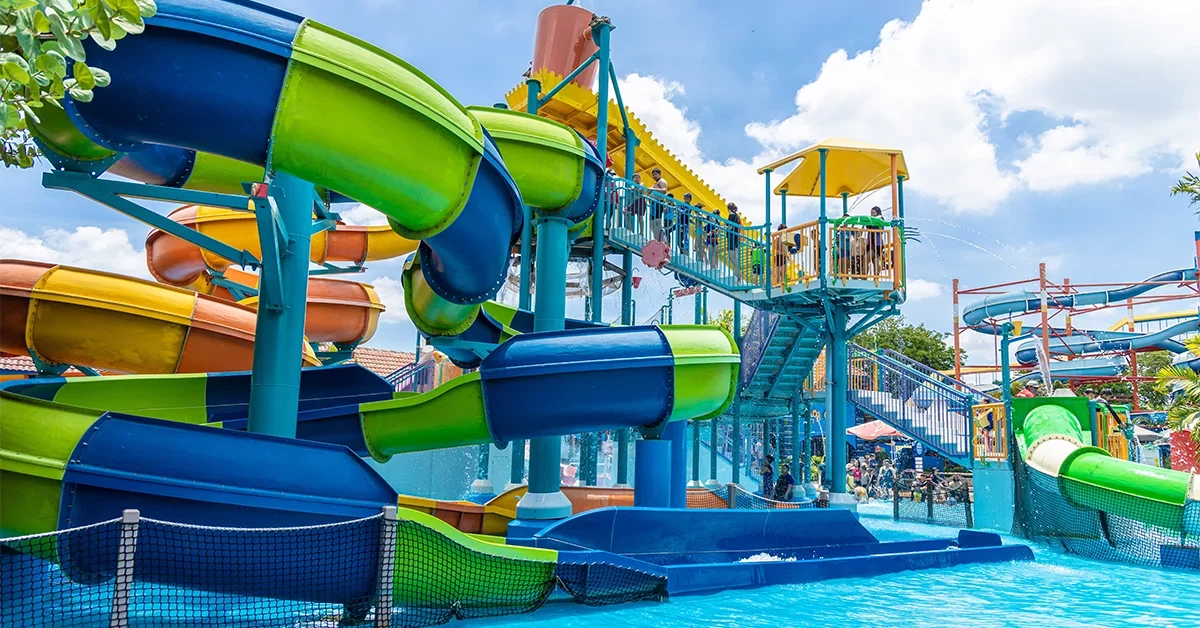 Twisted slides at Aquaventure Waterpark 