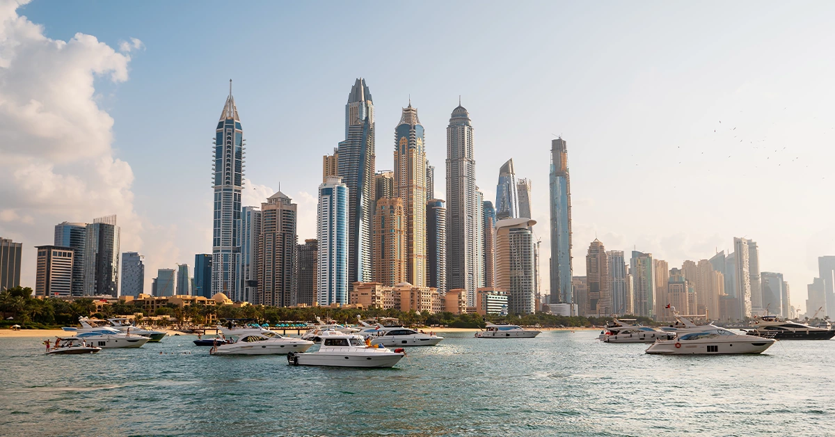 Waterfront lifestyle of Dubai Marina