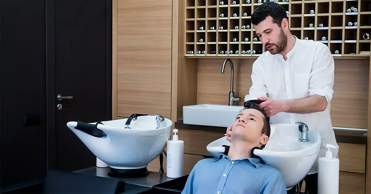 Hair treatment at 1847 men's salon