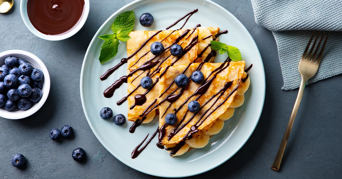 Fresh crepe served at Crepeaholic Cafe