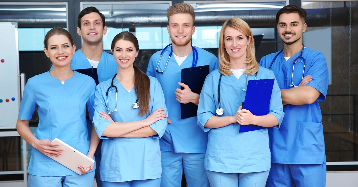 Students attending a lecture at one of the top medical universities in the UAE