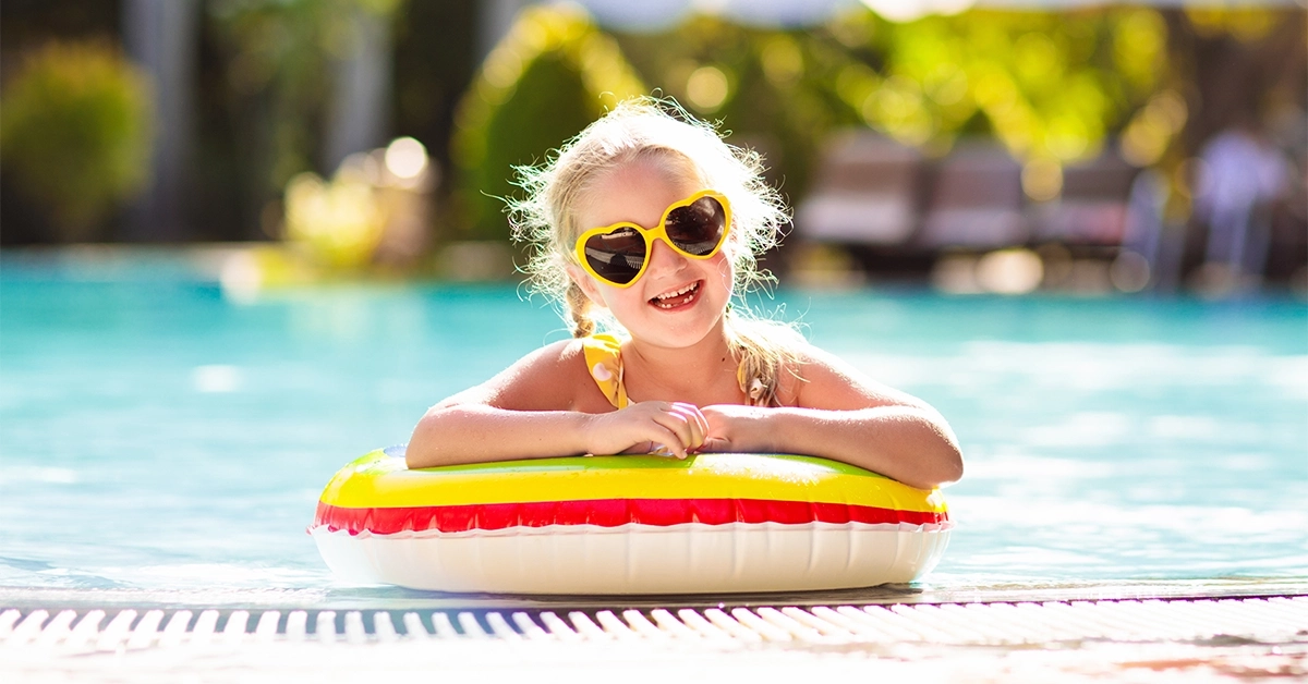 Little Girl enjoying the wave pool in Damac Hills Malibu