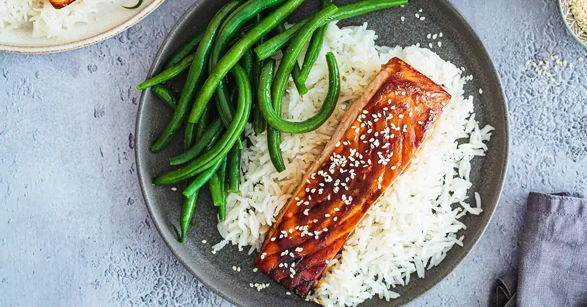 Salmon with rice