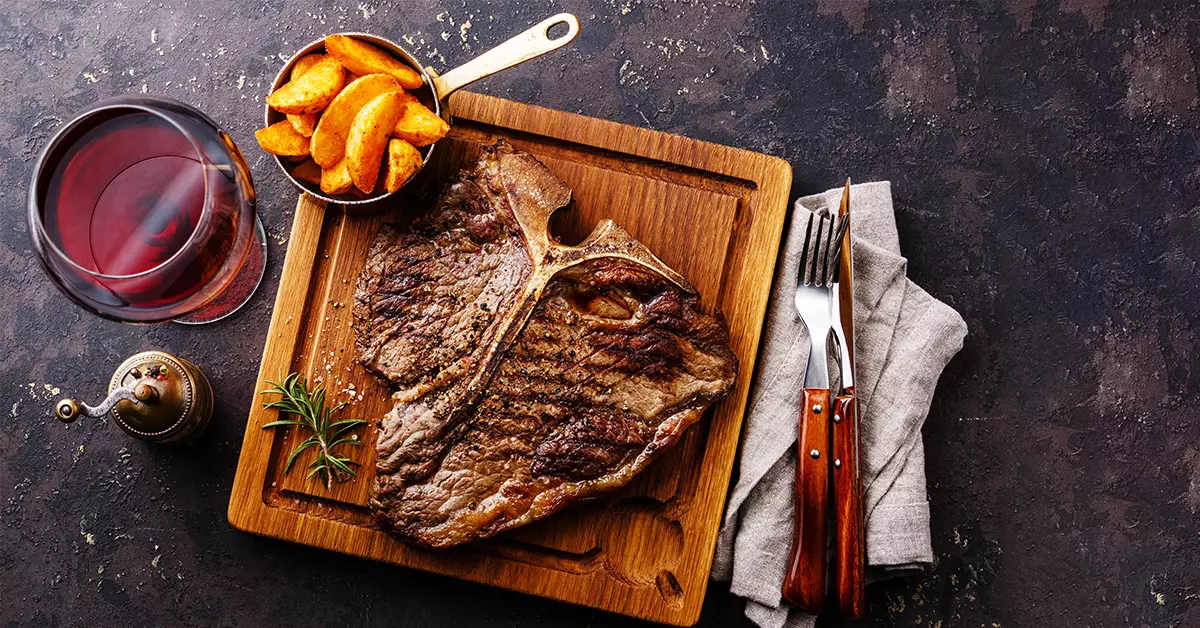 T-Bone steak served at Pasha Sarayi Restaurant & Cafe