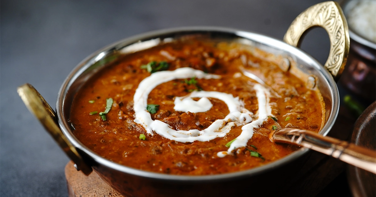 Daal makhini served at the Indian Palace restaurant in Dubai Marina