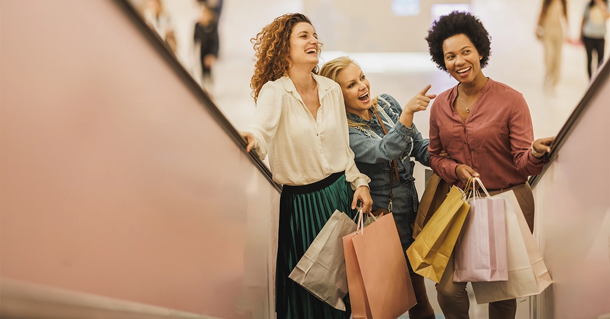 Friends enjoying a shopping day at Midtown Central Majan 