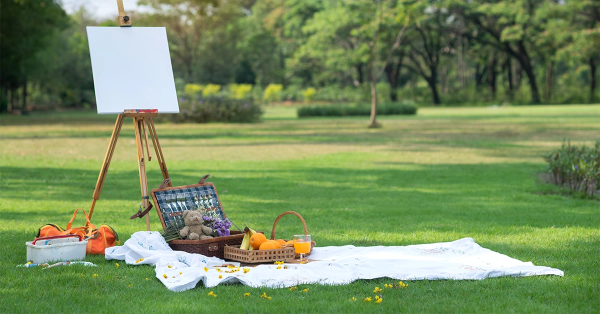 Picnic spot in a park