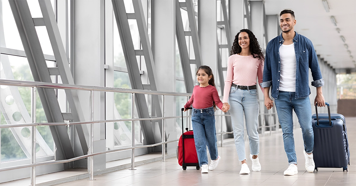 A family flying with a budget airline in the UAE 