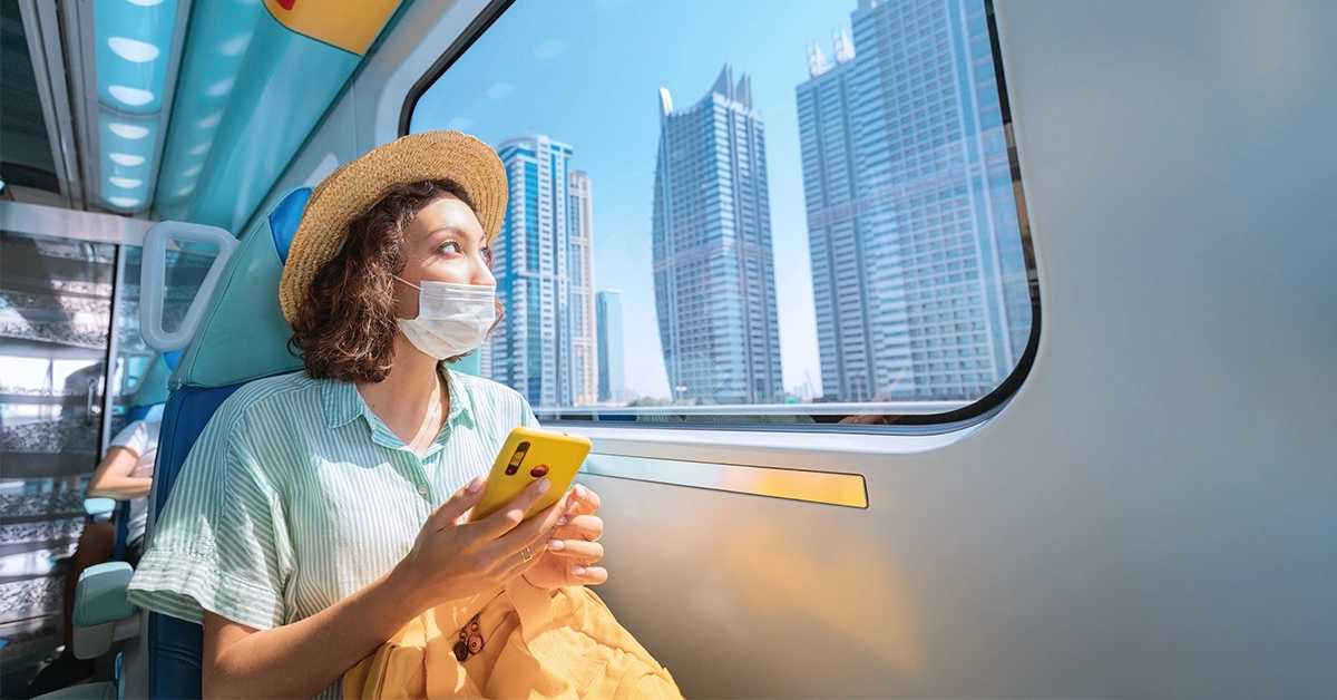 Woman in Public Transport