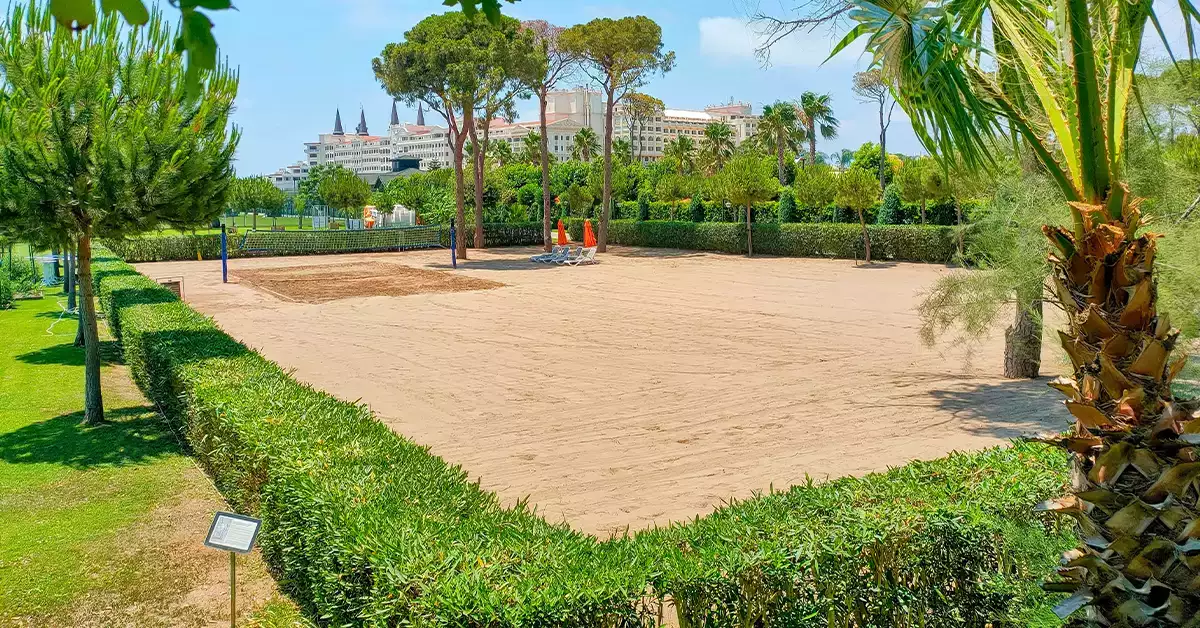 volleyball court in a park