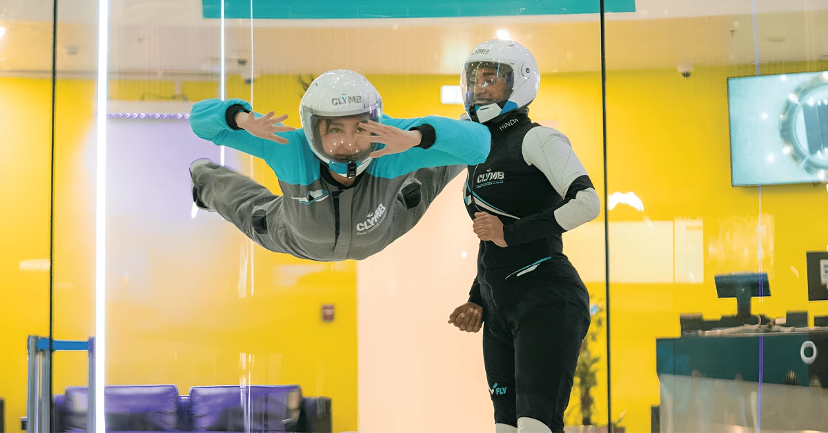 Indoor skydiving in CLYMB