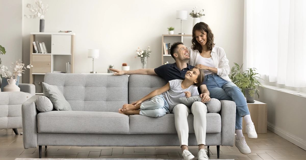 A family just relocated to a new home