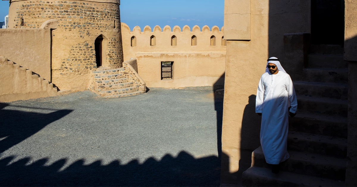 Man Exploring Fujairah Fort