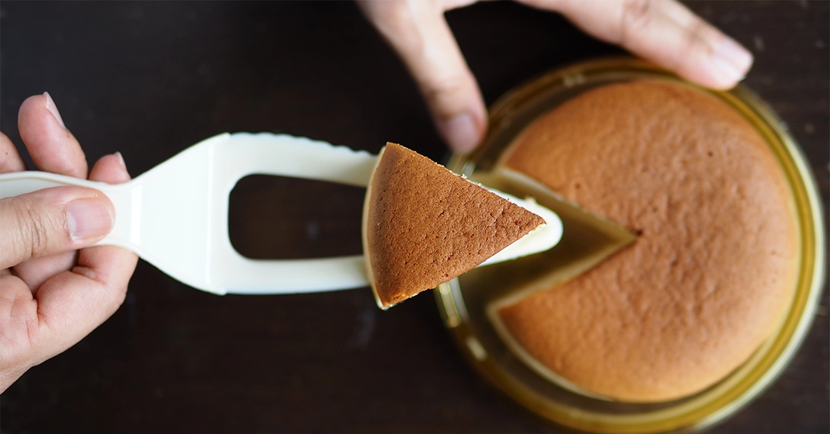 Japanese cheesecake served at Han-ji Cheesecake Cityland mall