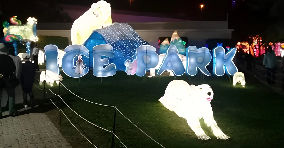 Dubai known building sculptures at Ice Park