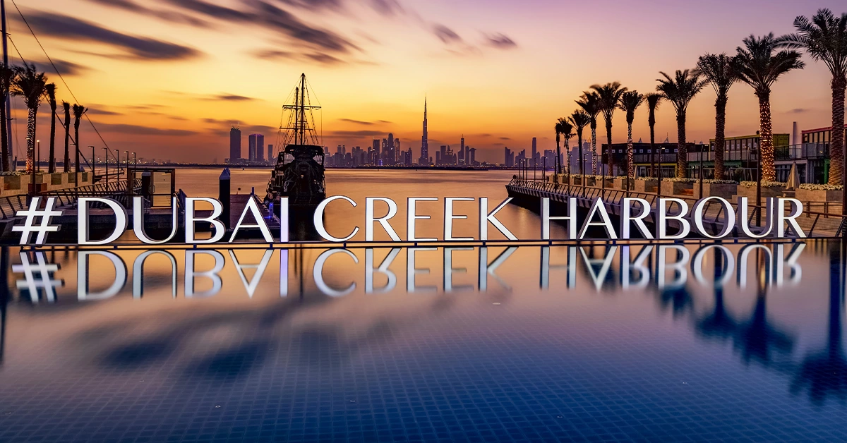 Sunset in Dubai Creek Harbour