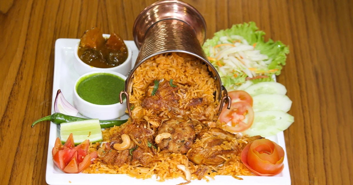 Chicken biryani served at Topi Vappa Biryani, Madina Mall