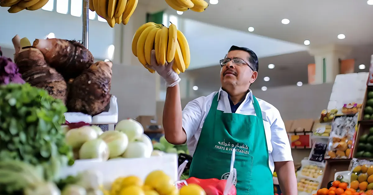 Man Checking Bananas