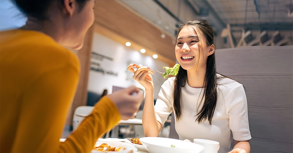 Women Enjoying Food