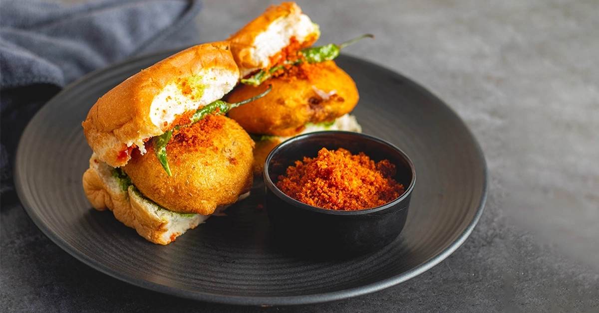 Vada Pav served at Bikaner vegetarian restaurant Ajman 