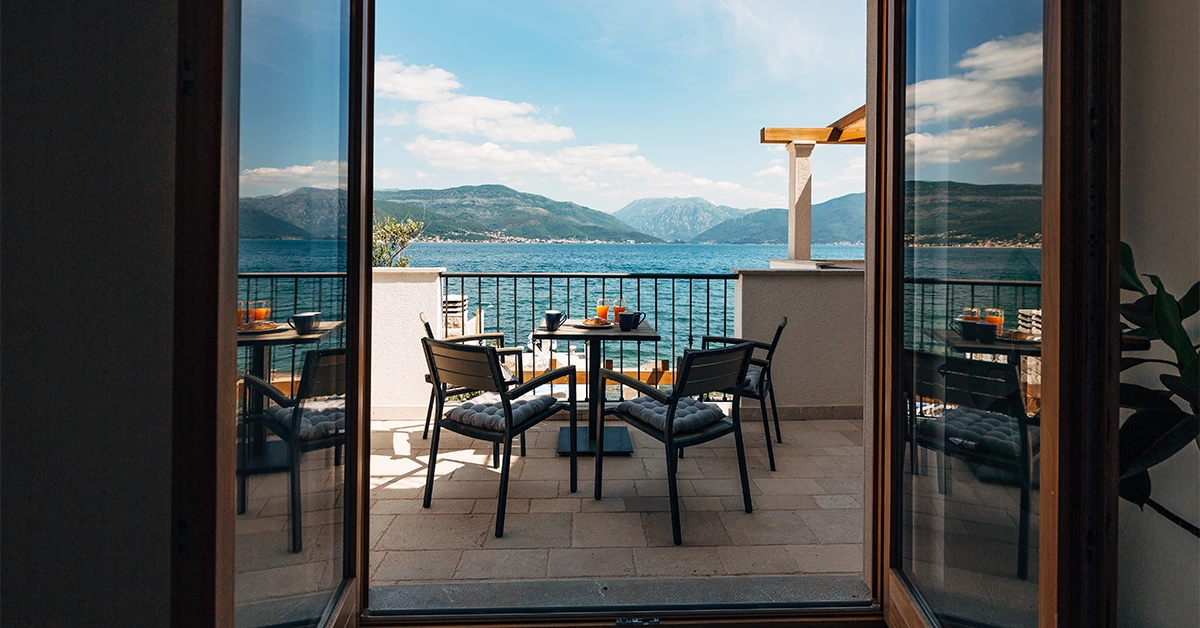 sea view from hotel room