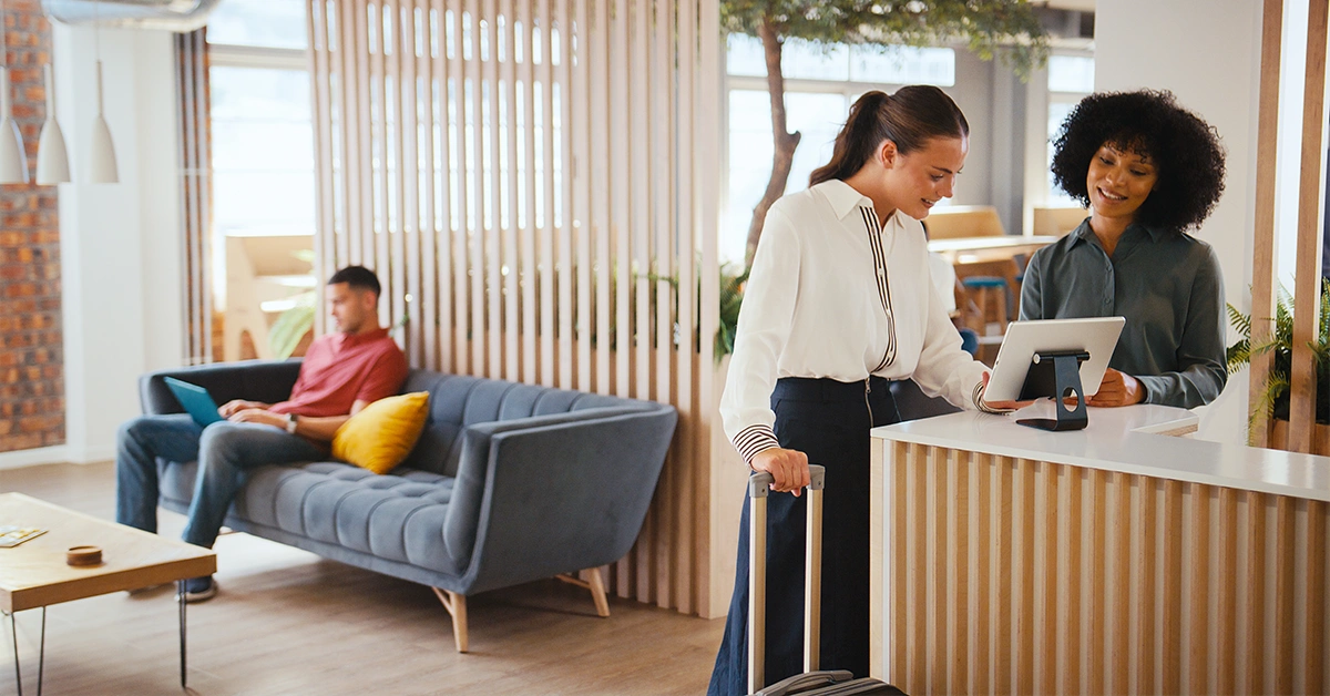 Reception of Radisson Blu Hotel, Dubai