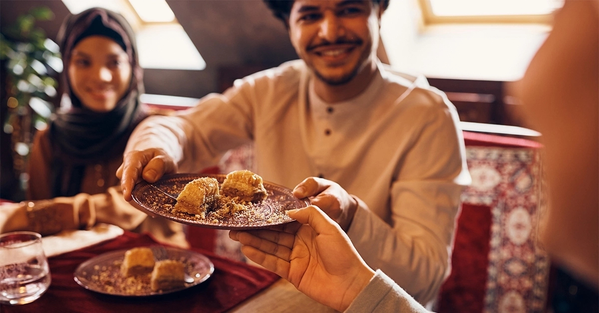Group of friends having dessert at one of the restaurants in Liwara 1, Ajman