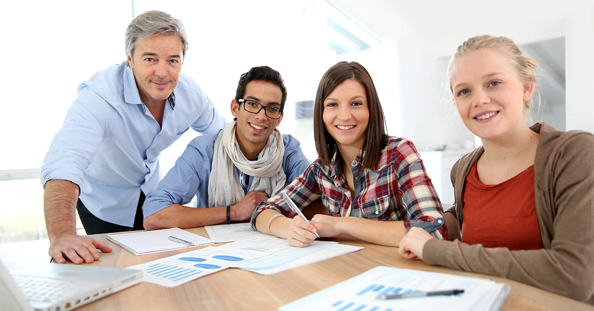 Students in a marketing class