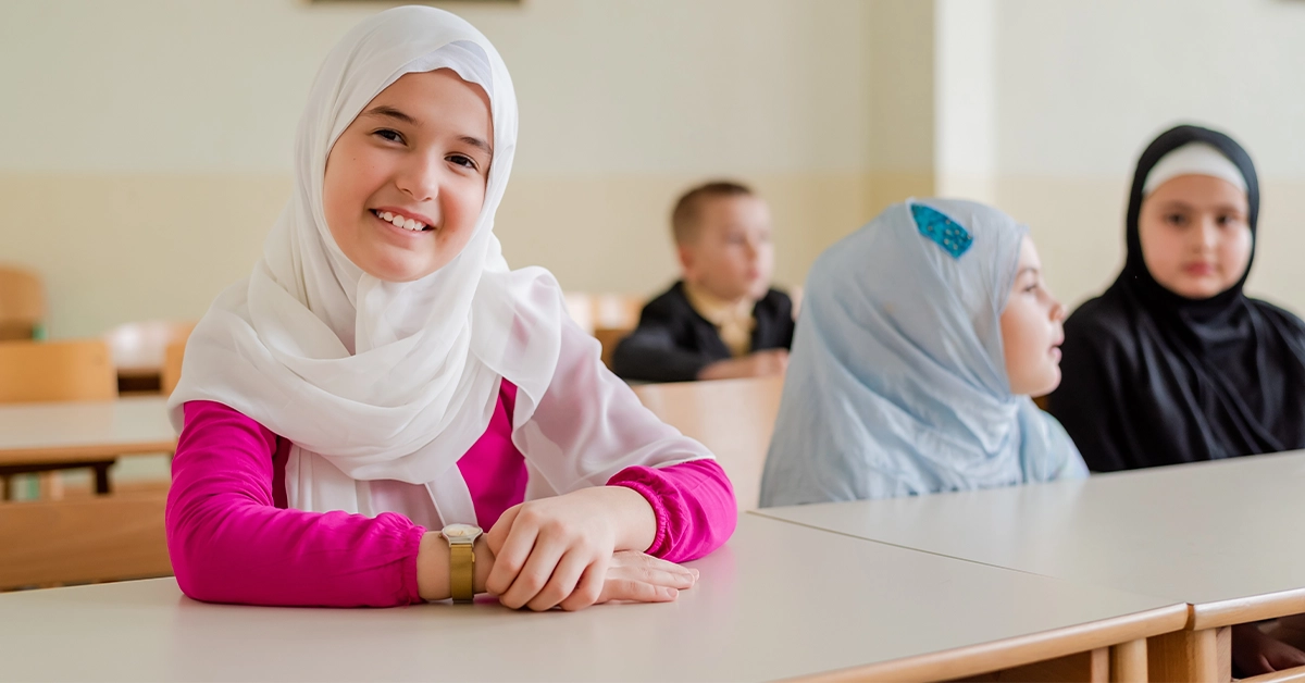 Group of children at one of the best Islamic schools in Dubai