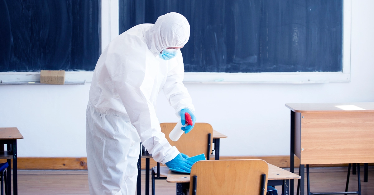 School cleaning and disinfecting services provided by a cleaning company in Ajman