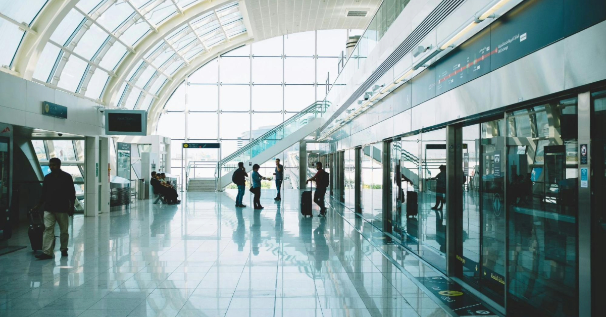 Airport on the inside to show Abu dhabi vs Dubai airports