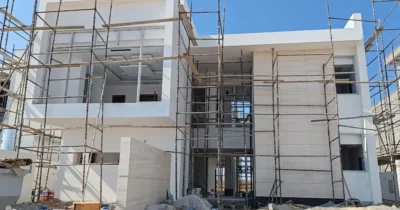 Home construction in progress