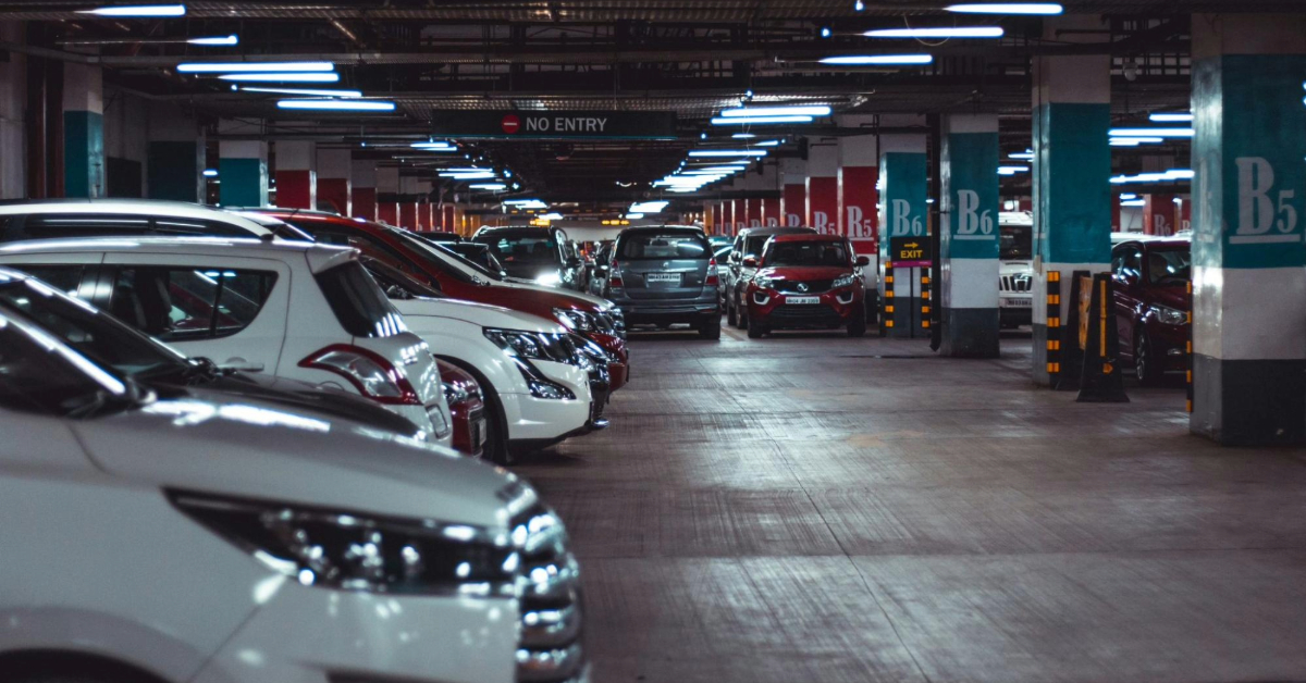 cars in the Burj Khalifa parking garage