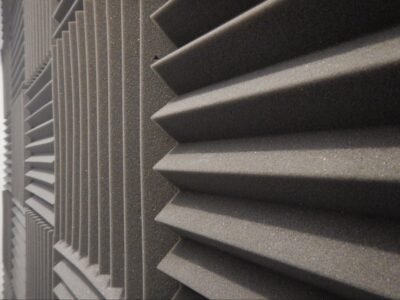 foam panels to show how to soundproof a room