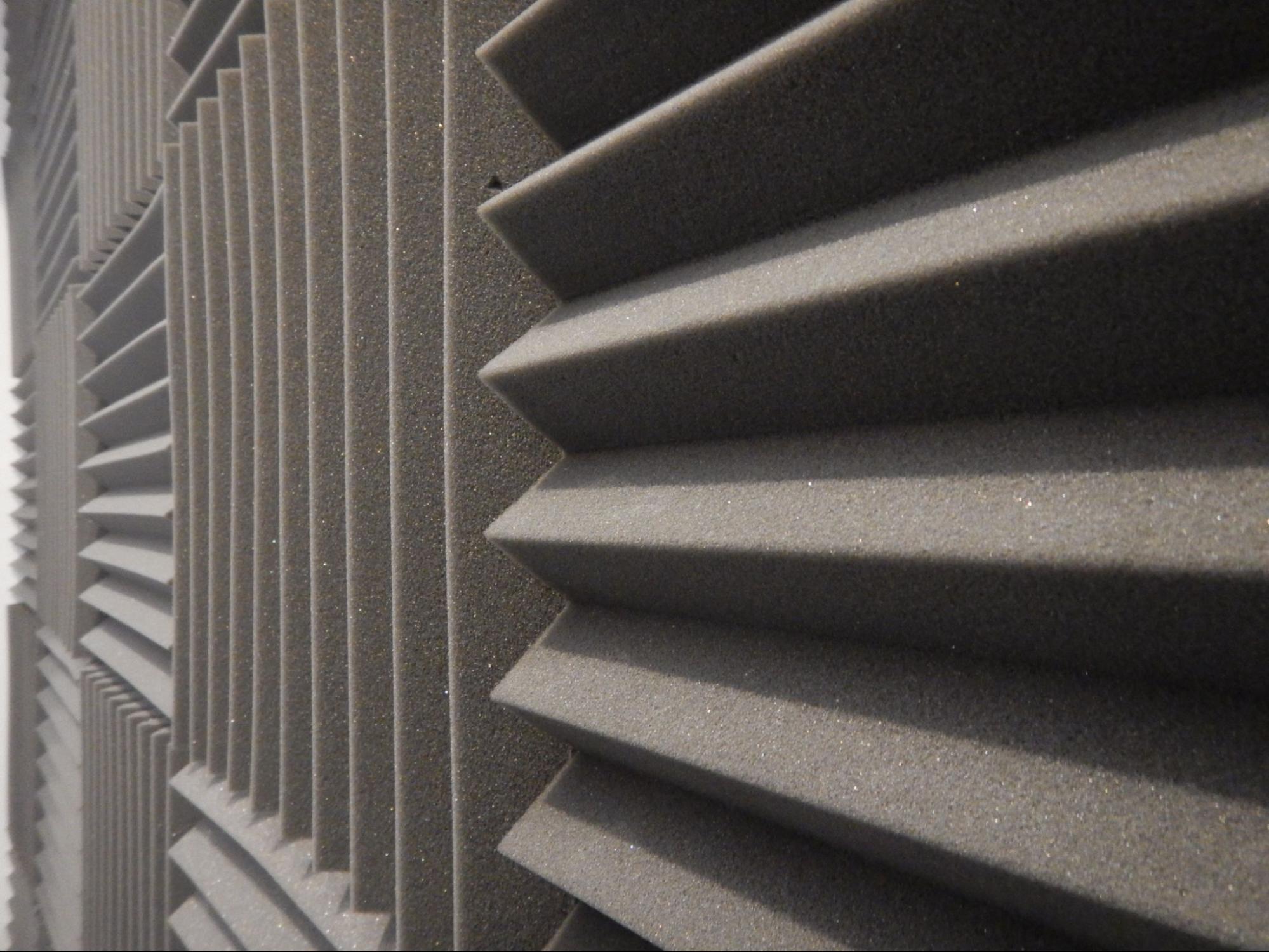foam panels to show how to soundproof a room