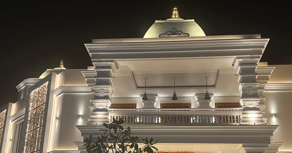 jebel ali Hindu temple at night