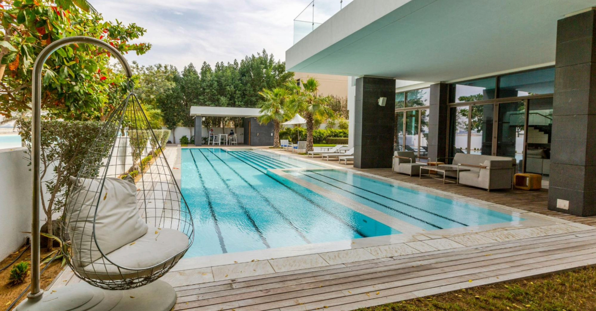 pool in a house to show how does a pool add value to your home in the UAE
