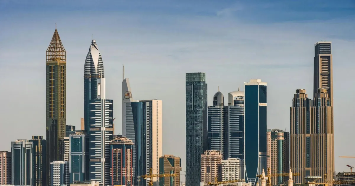 A panoramic view of Dubai real estate