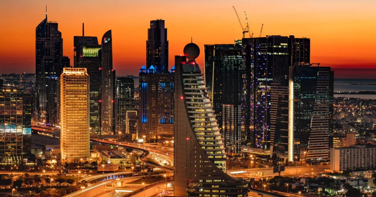 Skyline view of Dubai in the UAE