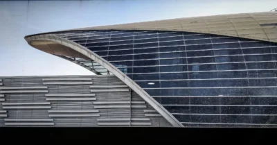 Dubai metro station from the exterior