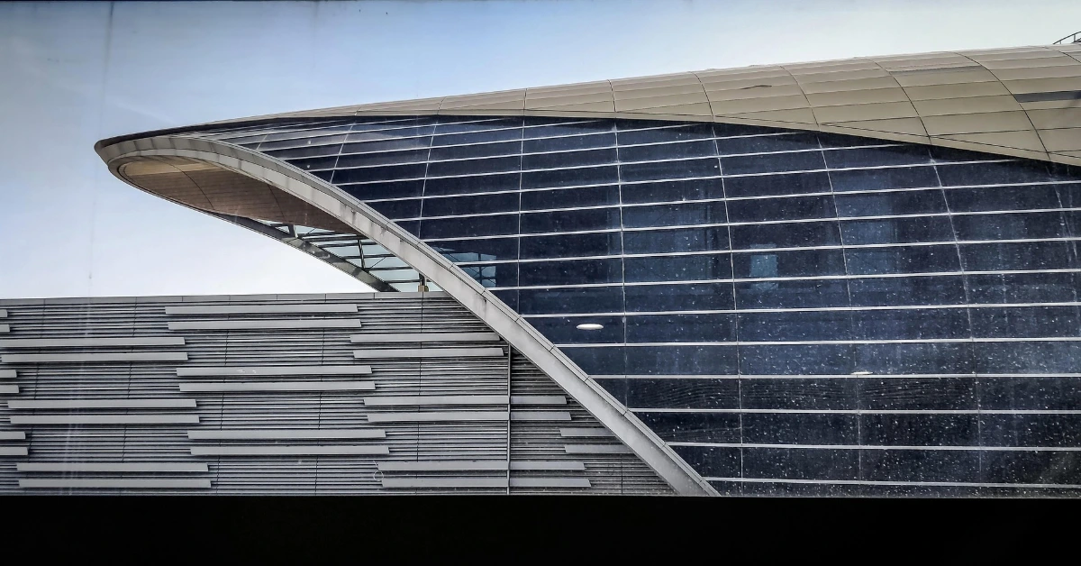 Dubai metro station from the exterior
