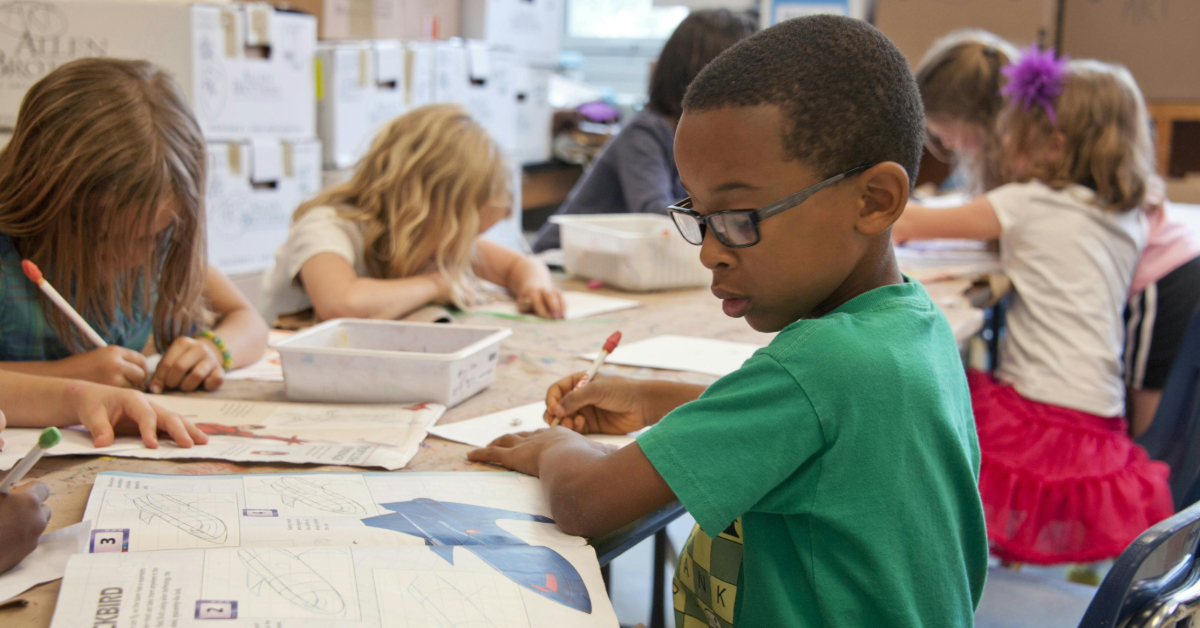 Children learning in a nursery