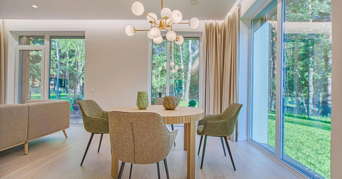 Dining table in a room