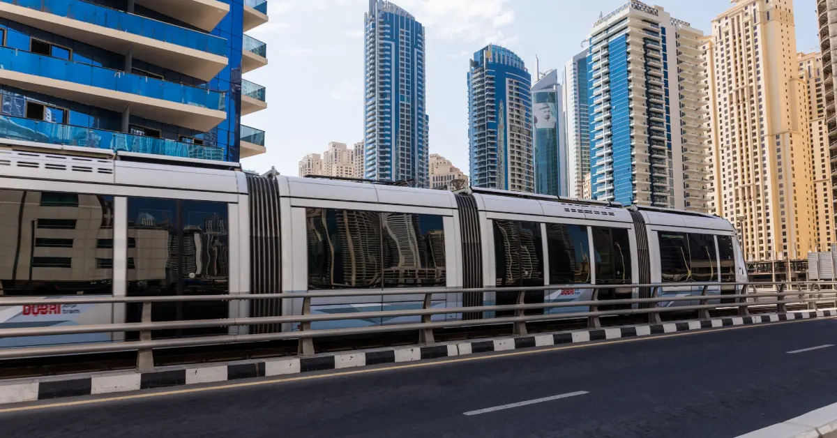 Dubai Metro in daylight