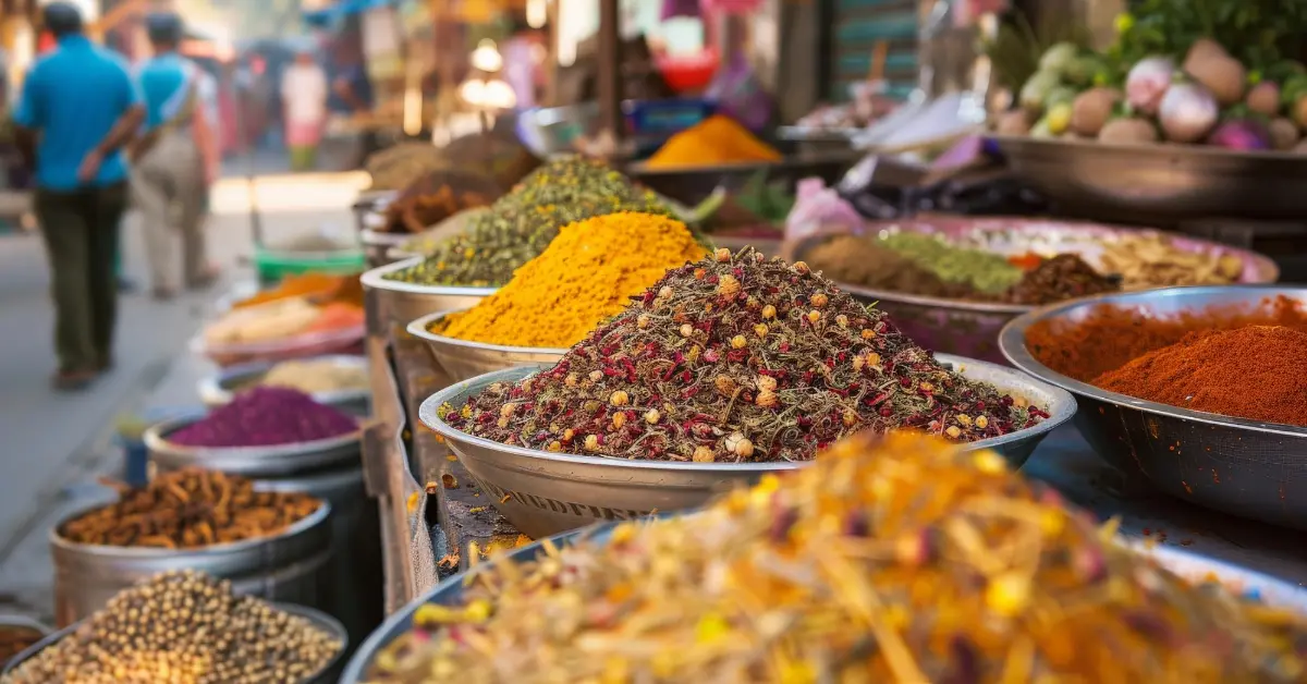 Spices displayed in Dubai’s Spice Market