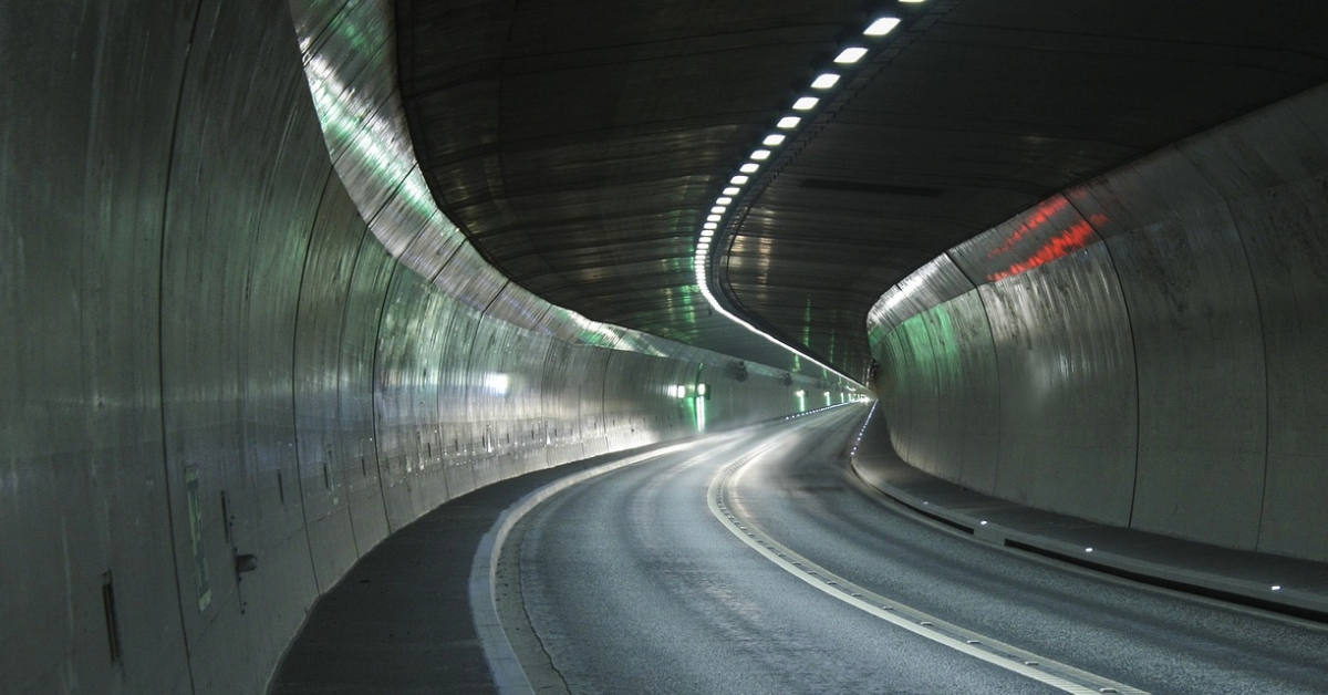 A tunnel with lights like Kalba Tunnel 